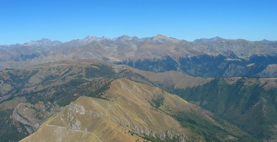 Vue arienne du parc du Mercantour